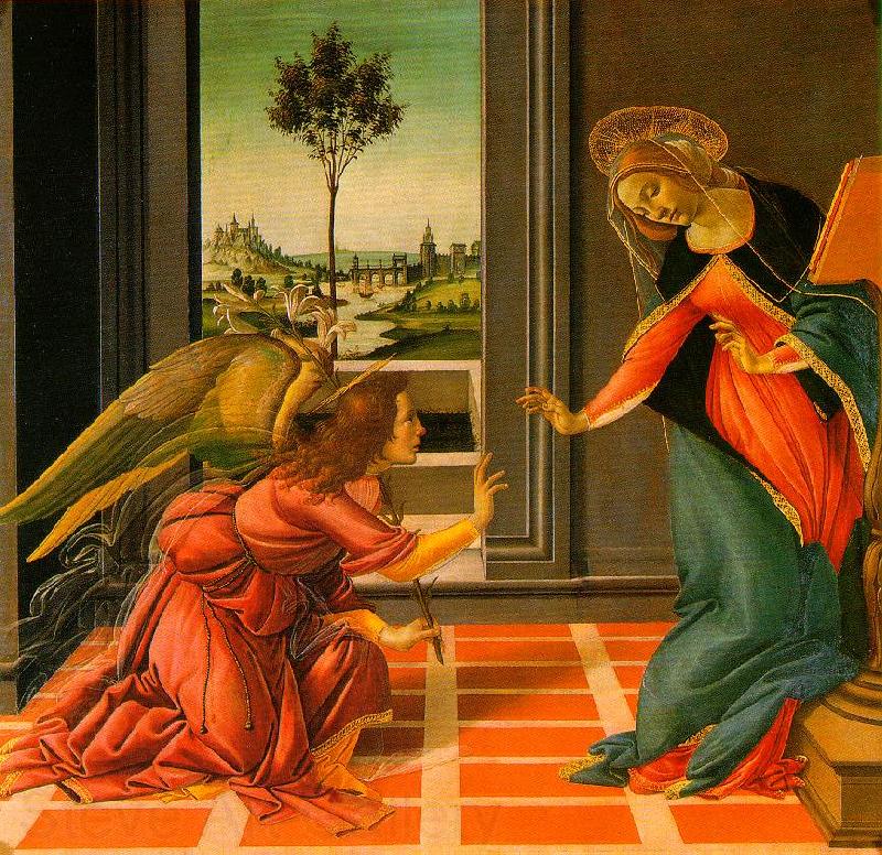 BOTTICELLI, Sandro The Cestello Annunciation dfg France oil painting art